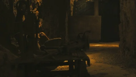 Abandoned mine interior Stock Footage 98615954