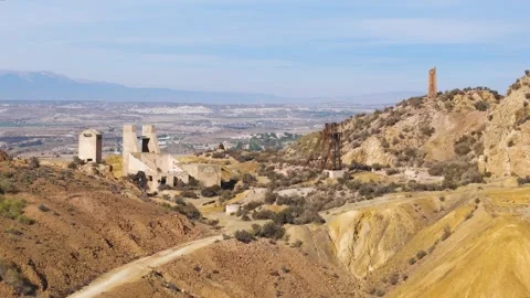 Abandoned mine in Mazaron, Spain Stock Footage 281273789