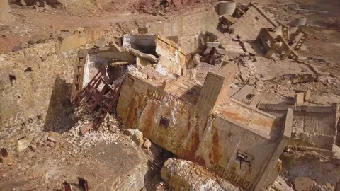 Abandoned mining buildings Stock-Footage 81513374