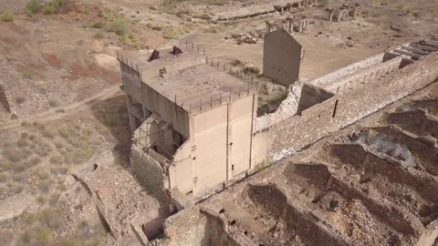 Abandoned mining buildings Stock Footage 81513649