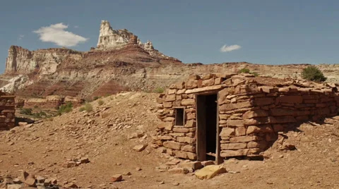 Abandoned Mining Ghost Town Utah Temple Mountain Stock Footage 39012578