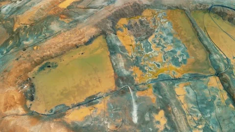 Abandoned mining mine with turquoise blue water on the outskirts of Tsar Asen Stock Footage 230469305