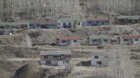 Abandoned Mining Town 4k Video stock 105417097
