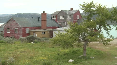 Abandoned mining town in Greenland Stock Footage 45508245
