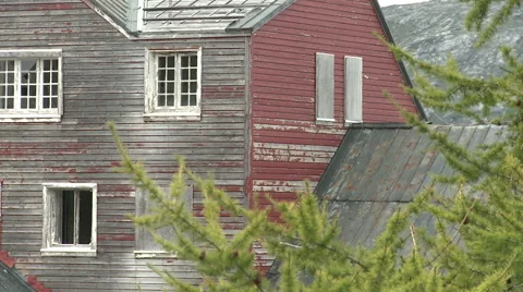 Abandoned mining town in Greenland Stock Footage 45508259