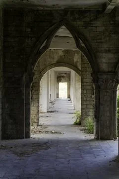 An abandoned monastery. 스톡 사진