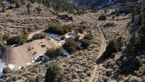 Abandoned Nevada Cinnabar Mine Ghost Town - 06 Stock Footage 144520498