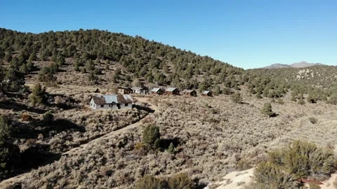 Abandoned Nevada Cinnabar Mine Ghost Town - 08 Stock Footage 144520645