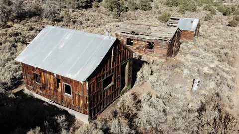 Abandoned Nevada Cinnabar Mine Ghost Town - 10 Stock Footage 144520824