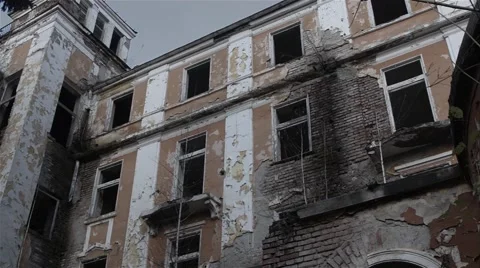 Abandoned Old Aristocratic Building Stock Footage 44902397