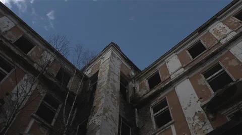 Abandoned Old Aristocratic Building Stock Footage 44903831