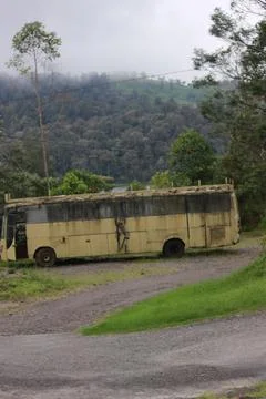 Abandoned old bus Stock Photos