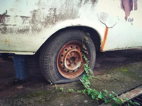Abandoned old car Stock Photos