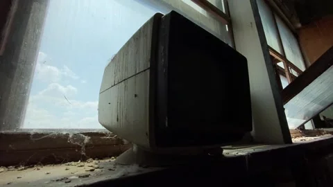 Abandoned Old Computers in Dusty Warehouse Stock Footage 281520259