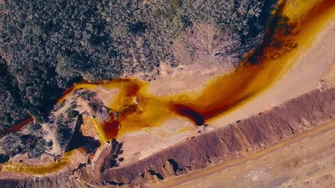 Abandoned Old Copper Extraction Mine Stock Footage 72680508