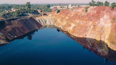 Abandoned Old Copper Extraction Mine Stock Footage 72735478