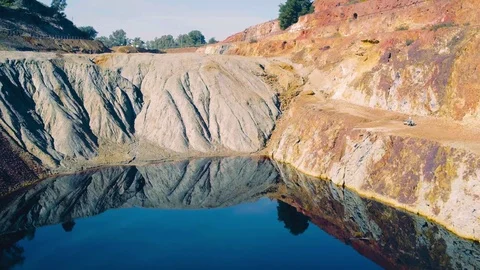 Abandoned Old Copper Extraction Mine Stock Footage 72735611