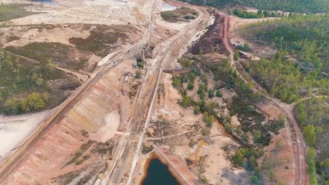 Abandoned Old Copper Extraction Mine Stock Footage 77809803