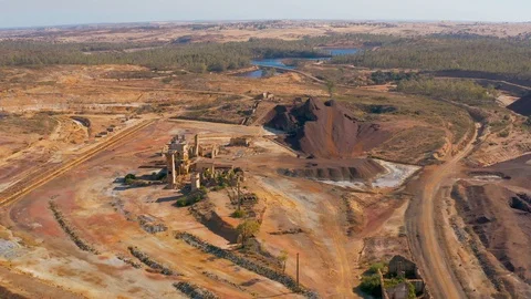 Abandoned Old Copper Extraction Mine Stock Footage 109183336