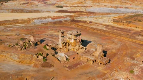 Abandoned Old Copper Extraction Mine Stock Footage 109183420