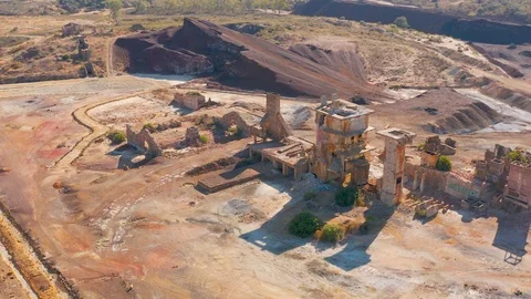 Abandoned Old Copper Extraction Mine Stock Footage 109183449