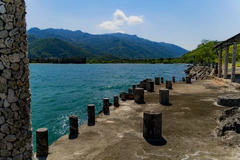 An abandoned old pier. Stock Photos