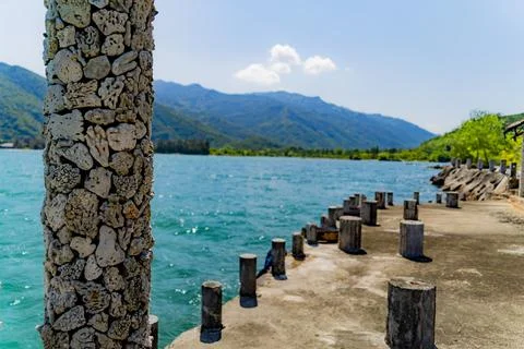 An abandoned old pier. Photos