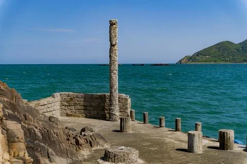 An abandoned old pier. Stock Photos