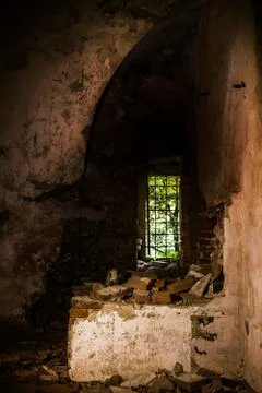 Abandoned old room Foto stock