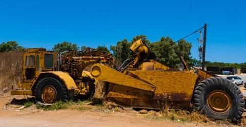 Abandoned old rusty broken car Stock Photos