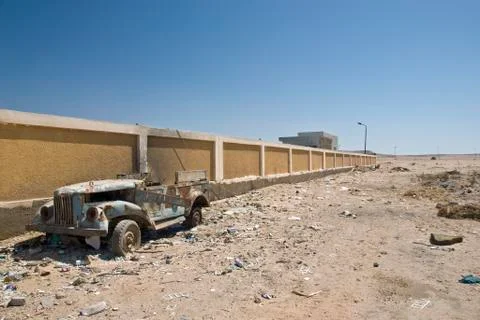 Abandoned old rusty car. Stock Photos