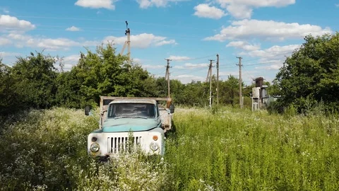 Abandoned Old Rusty Soviet Car Chernobyl 5 Stock-Footage 111781156