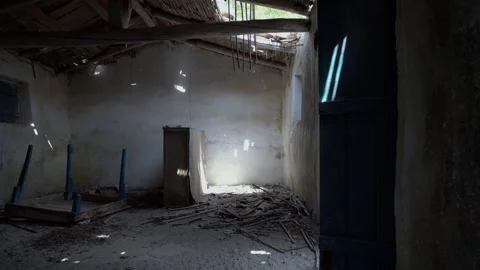 Abandoned old stone house at the mountain Stock-Footage 344603649