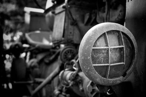 An abandoned old tractor Stock Photos