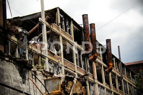Abandoned Packard Factory 2 Stock Photos