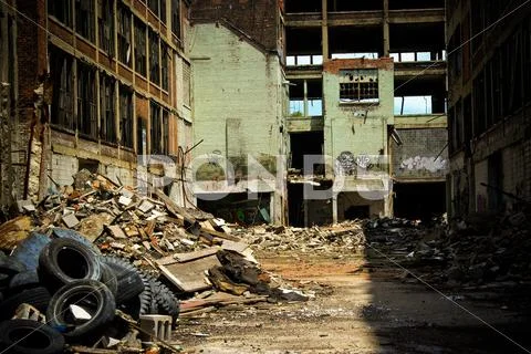 Abandoned Packard Factory 8 Stock Photos