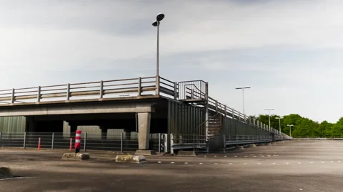 Abandoned parking lot Vídeo Stock 263990760