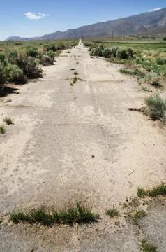 Abandoned paved road Stock Photos