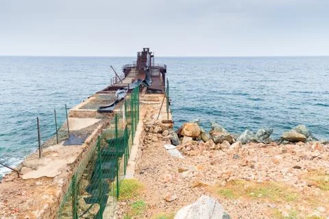 The abandoned pier Stock Photos
