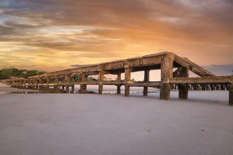 Abandoned Pier Stock Photos