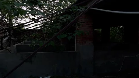Abandoned Pig Farm Interior Pan Left4-13 Stock Footage 335742281