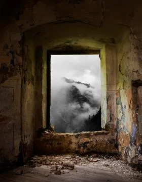 Abandoned place with a view Stock Photos