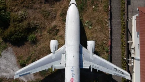 Abandoned plane in Bali, HD Stock Footage 137388690