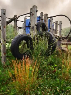 Abandoned playground Stock Photos