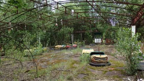 Abandoned playground Stockfoto's