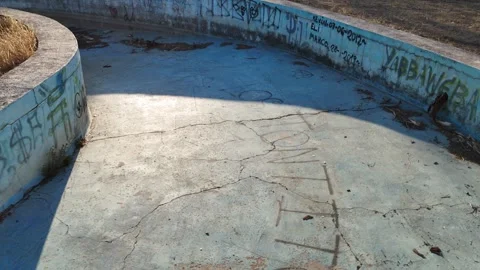 Abandoned pool Stock Footage 287860341