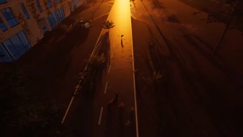 Abandoned post apocalyptic city Stock-Footage 214786414