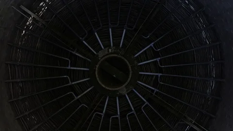 Abandoned power plant large structures left unattended Stock Footage 126609686