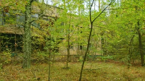 Abandoned Pripyat, A Walk Through the Ghost City of Chernobyl Exclusion Zone Stock Footage 316972812