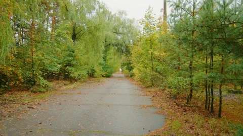 Abandoned Pripyat, A Walk Through the Ghost City of Chernobyl Exclusion Zone Stock Footage 316975736